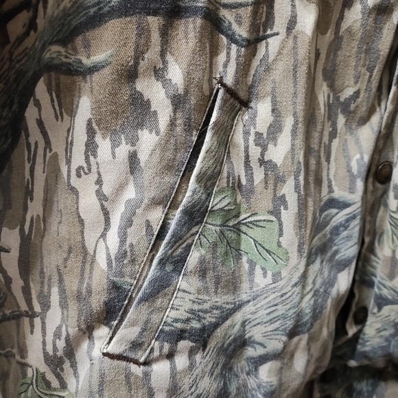 Vtg Mossy Oak Hunting Jacket Insulated Camo Tree XL Etched Button USA Made Clean - Picture 6 of 16